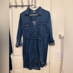 Jean dress with belt